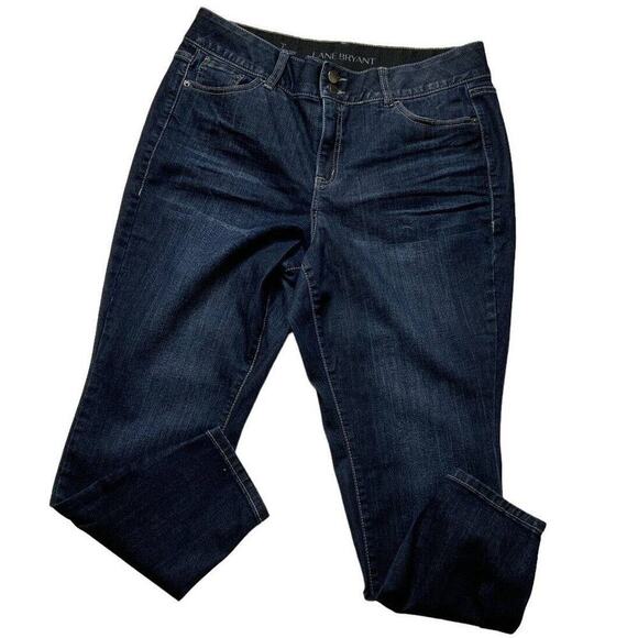 Lane Bryant Skinny Tummy Technology Jeans Women's Plus Size 16 Dark Wash Denim - Picture 4 of 11